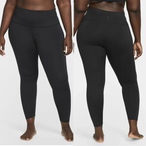 NIKE Yoga Dri-FIT Black Leggings Tight Fit High Rise 7/8 Length Plus Size 3X